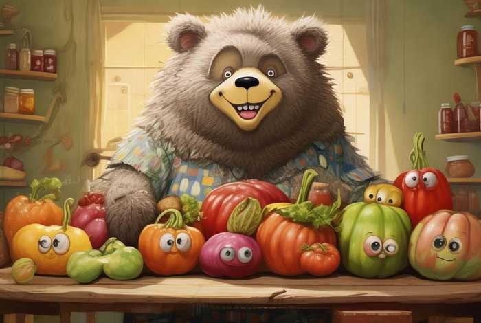 儿童故事不吃蔬菜的小熊 - 不爱吃蔬菜的小故事