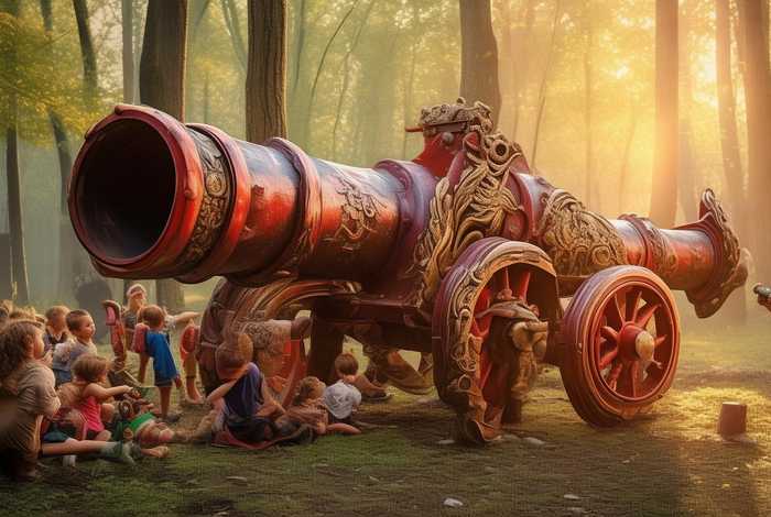 儿童故事大炮的故事；关于大炮的故事