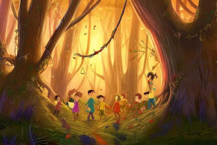 儿童故事森林迷路、幼儿园故事迷路的森林