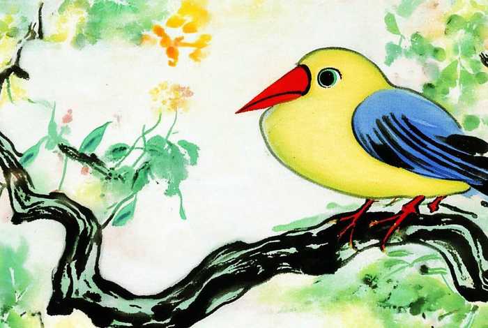 儿童画大嘴鸟国画 - 儿童画大嘴鸟国画教程