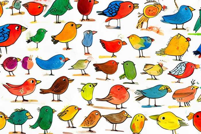 儿童画小鸟的图片大全可爱 儿童画小鸟的图片大全可爱简单