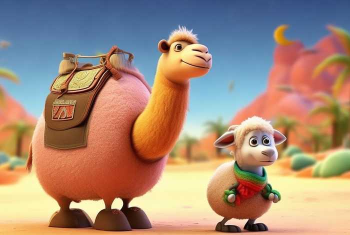 儿童故事骆驼和羊、骆驼和羊的绘本故事