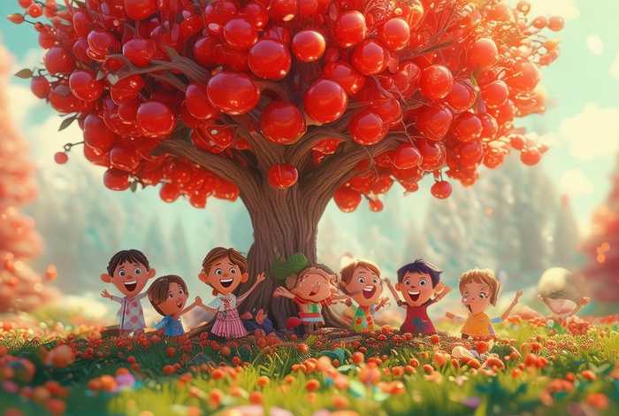 儿童故事红花果树,红果树儿童歌词,歌曲 儿童故事红花果树,红果树儿童歌词,歌曲