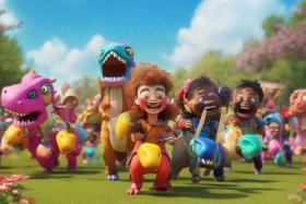 儿童恐龙比赛；儿童恐龙比赛图片