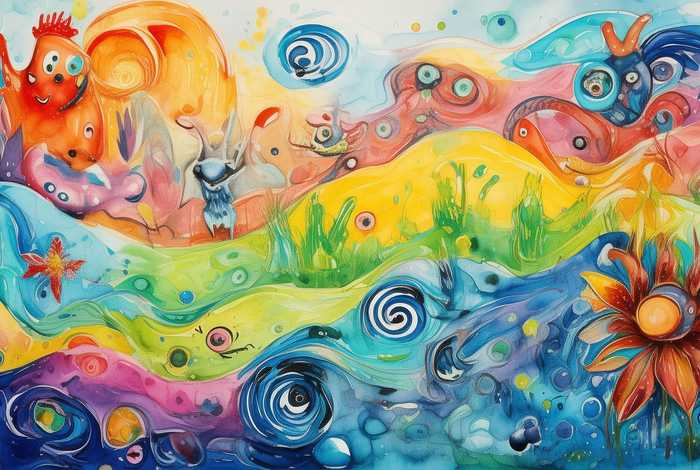 儿童画水粉创意；儿童画水粉创意图片