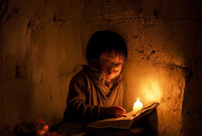 儿童故事《凿壁偷光》，凿壁偷光简易故事