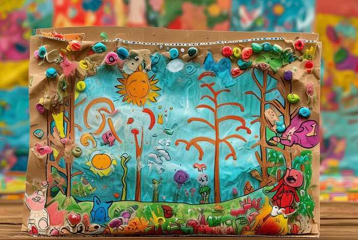 儿童故事纸袋画 - 纸袋子儿童画 儿童故事纸袋画 - 纸袋子儿童画