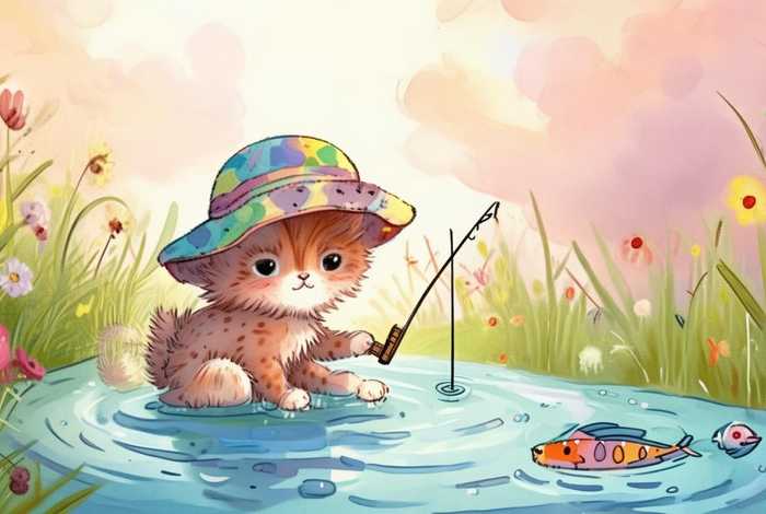4张简单绘本小猫钓鱼有图有文字;小猫钓鱼绘本简单制作 4张简单绘本小猫钓鱼有图有文字;小猫钓鱼绘本简单制作