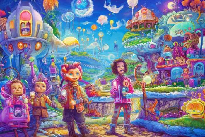 儿童科学幻想故事，儿童科学幻想绘画图片说明