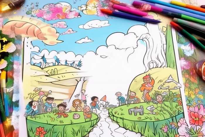 儿童故事绘本填色打印（自制故事绘本打印填色）