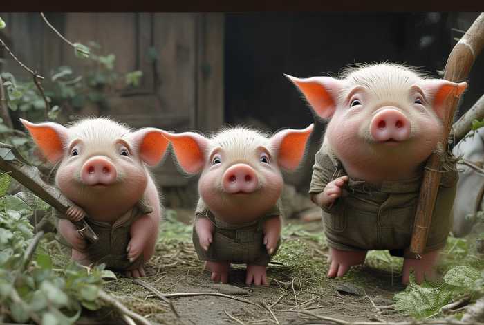 儿童成语故事三只小猪,三只小猪的故事中的四字成语 儿童成语故事三只小猪,三只小猪的故事中的四字成语