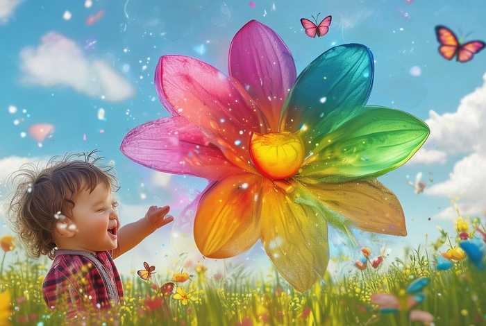 儿童故事七色花的故事、幼儿七色花故事