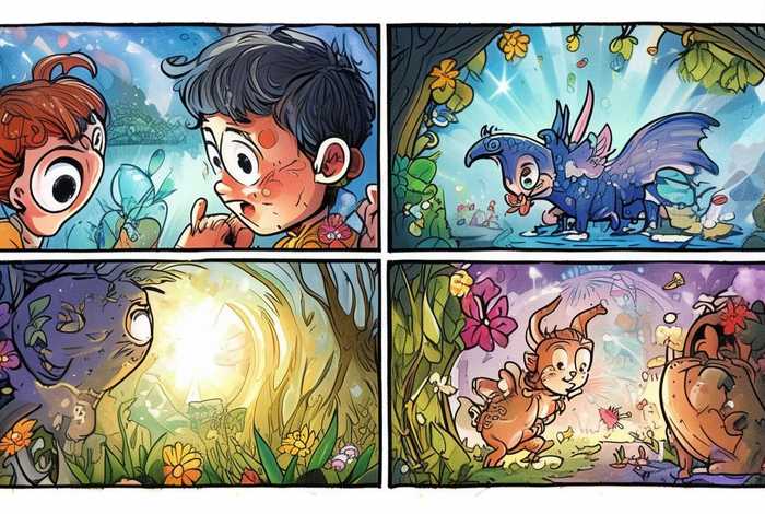 儿童故事连环画4张四格（连环画4张故事简笔画 四格）