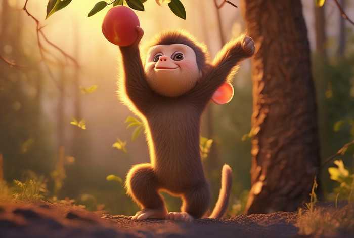 儿童故事小猴摘桃睡前完整故事、睡前故事小猴子摘桃 儿童故事小猴摘桃睡前完整故事、睡前故事小猴子摘桃