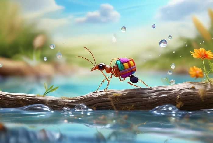 儿童睡前故事小蚂蚁过河；幼儿故事小蚂蚁过河