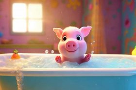 儿童小故事小猪洗澡；幼儿故事小猪洗澡