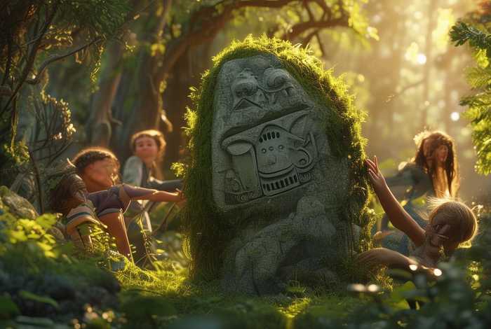 儿童故事会动的大石头；会动的大石头 故事