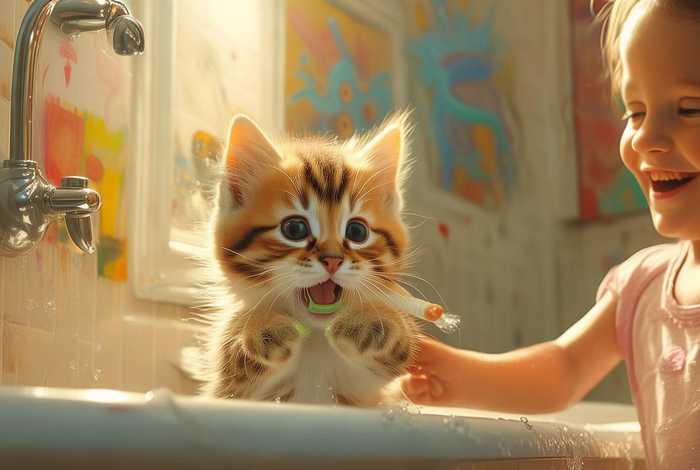 儿童故事书小猫刷牙 幼儿故事小猫刷牙