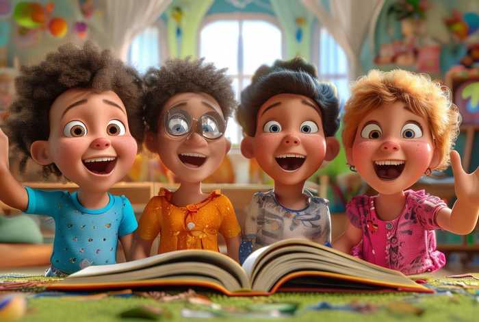 儿童故事朗诵完整四人，少儿朗诵故事