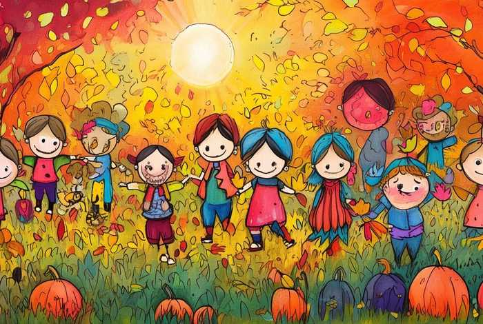 儿童秋天简笔画；儿童简笔画 秋天