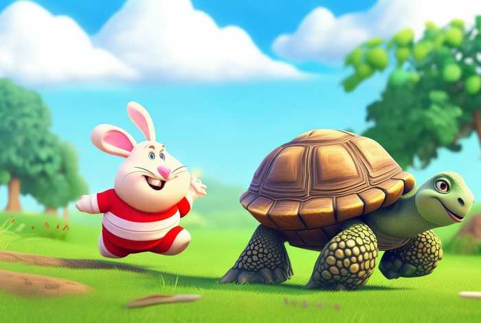 儿童故事乌龟和兔子赛跑，幼儿故事兔子和乌龟赛跑