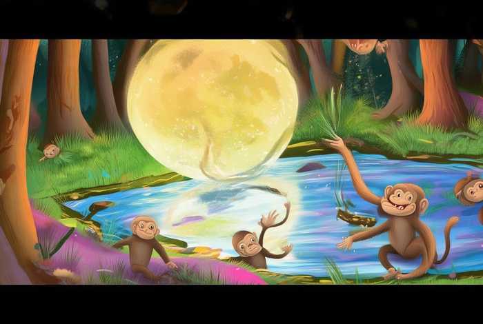 儿童故事大全经典猴子捞月亮 幼儿故事大全猴子捞月亮