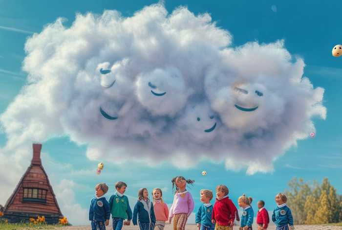 儿童故事小云朵，小云朵上小学故事