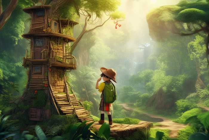 儿童丛林探险家小故事 丛林探险家儿童画