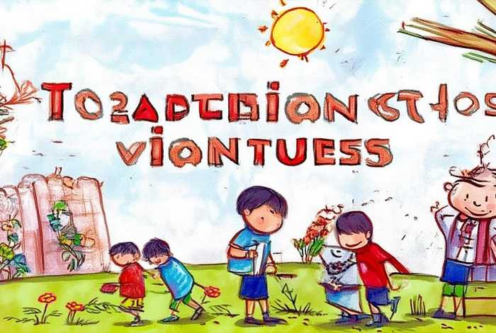 传统美德故事儿童画 - 传统美德的儿童画