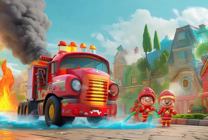 儿童故事消防车救火;消防车救火的故事幼儿故事 儿童故事消防车救火;消防车救火的故事幼儿故事