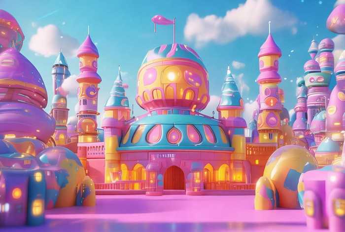 儿童科幻城市，儿童科幻画简单又好看城堡