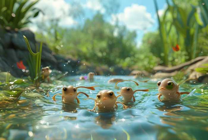 the tale儿童故事 - little tadpoles绘本