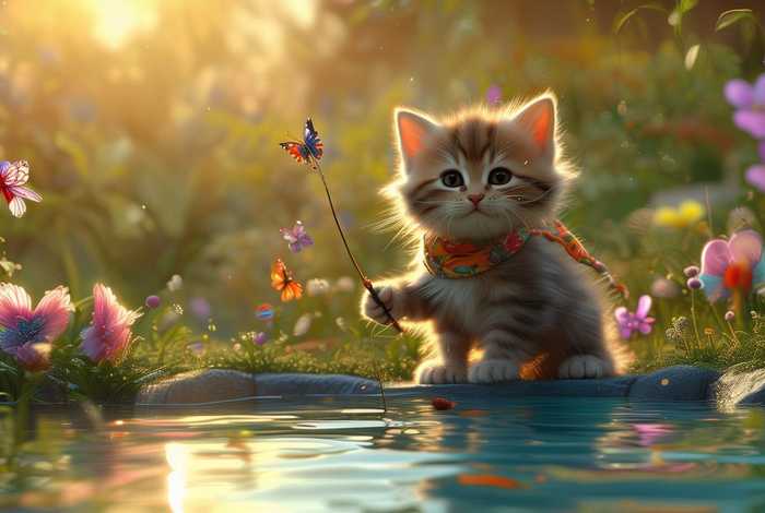 儿童故事小猫钓鱼;幼儿故事小猫钓鱼全文 儿童故事小猫钓鱼;幼儿故事小猫钓鱼全文