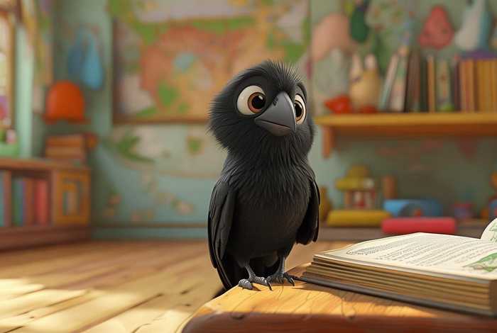 儿童故事乌鸦也能当侦探，乌鸦听故事