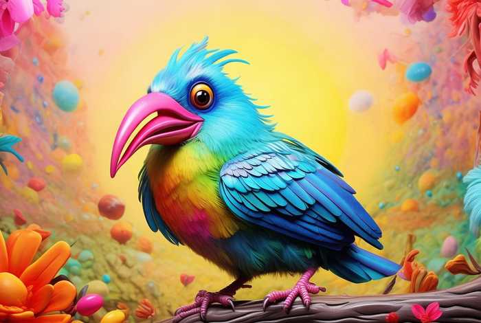 儿童画大嘴鸟的故事；大嘴鸟儿童画的画法