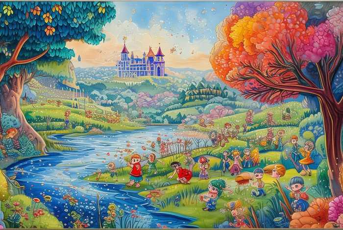 儿童绘本故事大图案、儿童绘本故事横屏图案