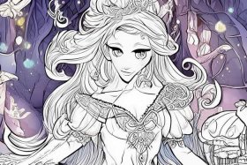 儿童填色画大全可打印公主 儿童填色画图片大全可打印公主