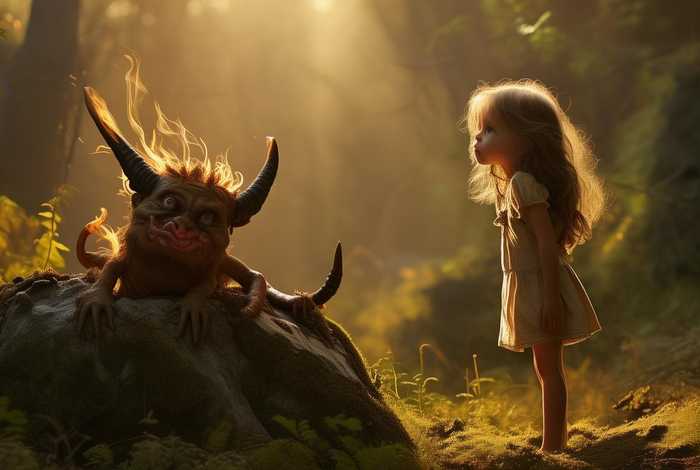 儿童故事恶魔姑娘 - 小姑娘碰到恶魔的故事 儿童故事恶魔姑娘 - 小姑娘碰到恶魔的故事