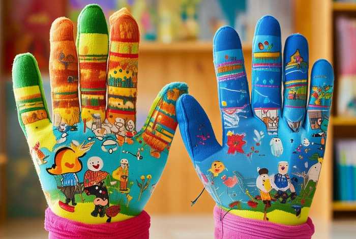儿童手套绘本装饰 幼儿园绘本手套教案