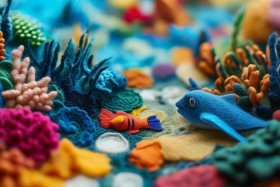 不织布绘本海底世界（海底世界不织布作品）