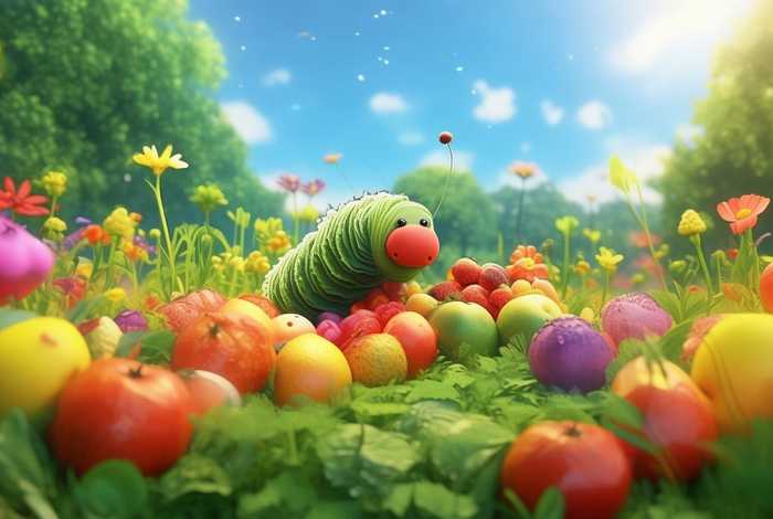 儿童故事好饿的毛毛虫视频 - 好饿的毛毛虫故事表演视频