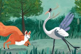 365夜睡前故事狐狸和仙鹤、狐狸和仙鹤故事绘本