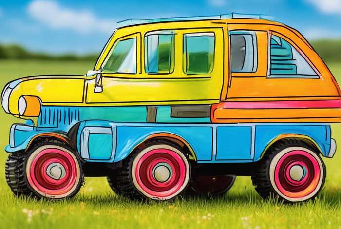 儿童工程车简笔画、儿童工程车简笔画步骤