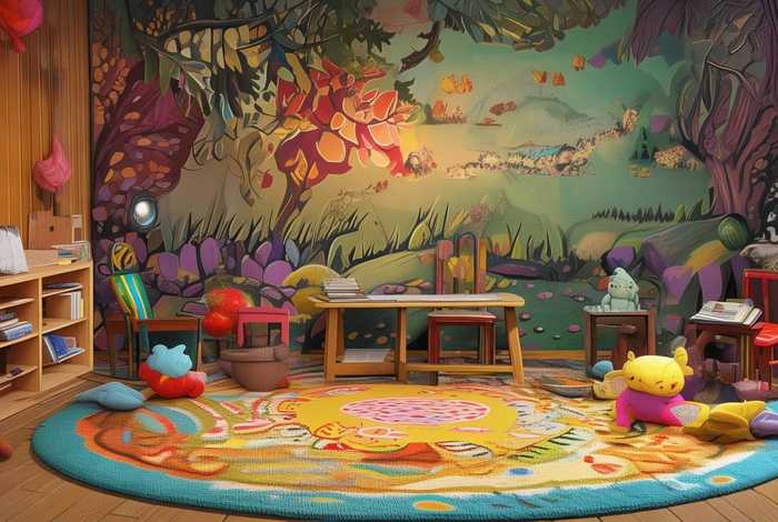 儿童故事会主题背景，幼儿园故事会背景布置