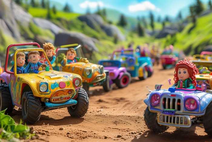 儿童故事越野车比赛 - 儿童动画片越野车比赛