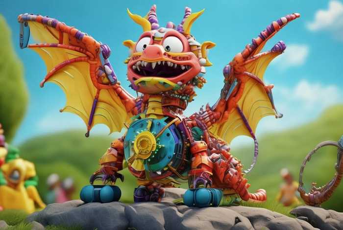 儿童机械龙，机械恐龙儿童动画片