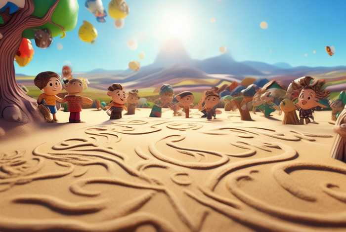 儿童故事沙画背景、幼儿故事沙画视频 儿童故事沙画背景、幼儿故事沙画视频