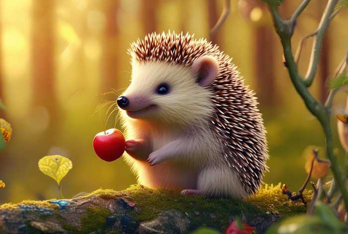 儿童睡前故事小刺猬摘果子、小刺猬摘果子绘本故事
