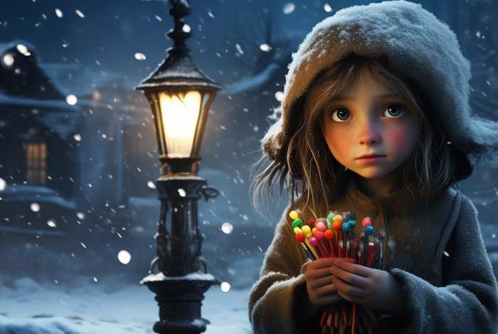 儿童故事卖火柴的小女孩 儿童故事《卖火柴的小女孩》模板