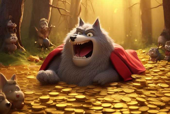 儿童故事自大的狼，自私的大灰狼故事